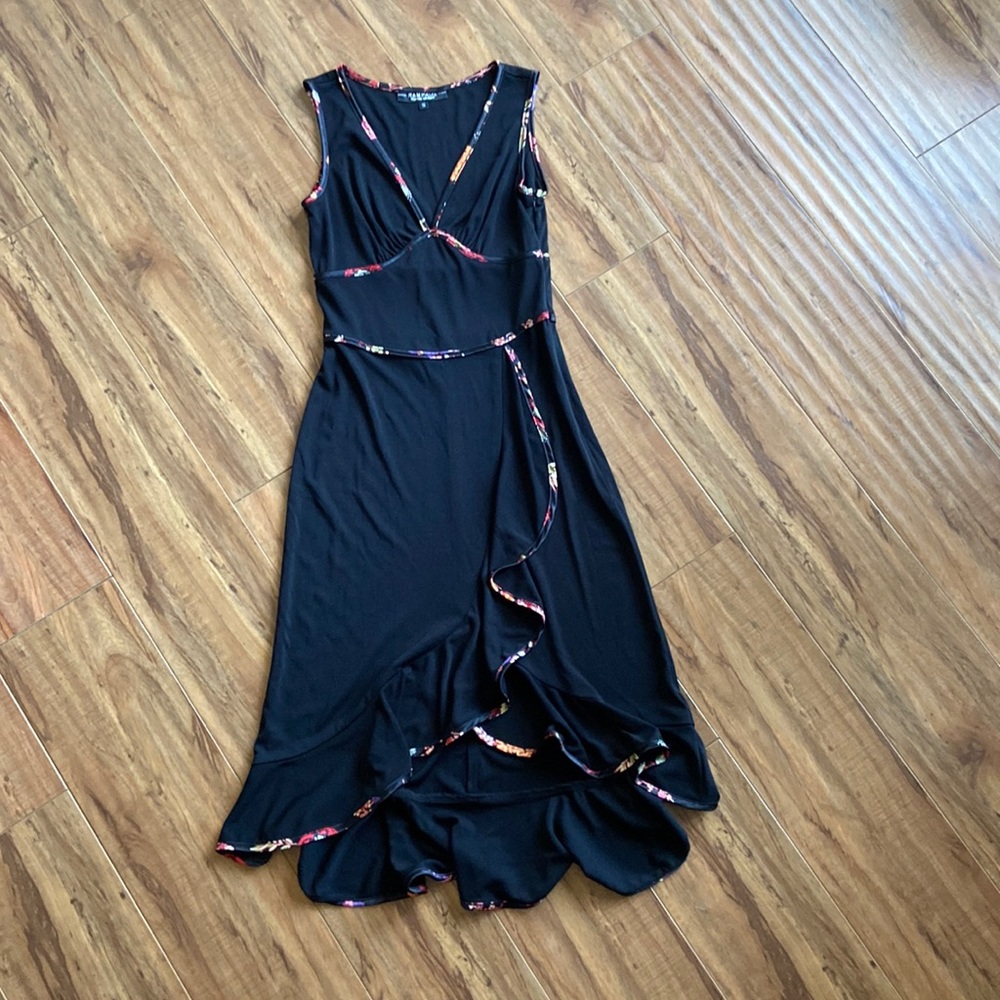 Vintage Rampage Ruffle Dress Size Small Floral Trim
